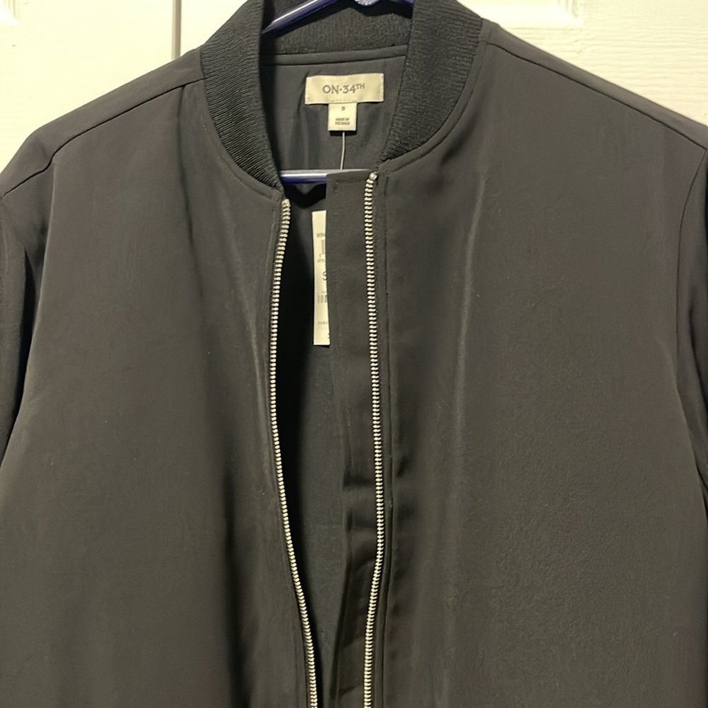 On 34th womens black bomber jacket size small - Picture 6 of 6
